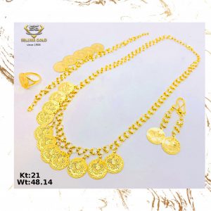 طقم ذهب كامل عيار 21 من سليمه جولد