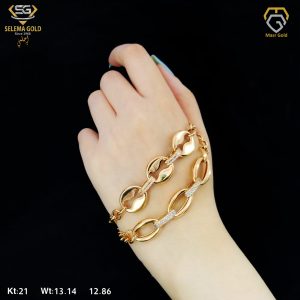 انسيال ذهب كامل عيار 21 من سليمه جولد