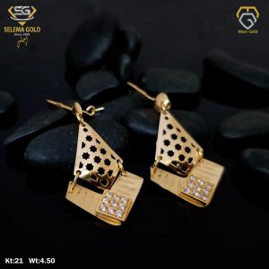 حلق ذهب عيار 21 من سليمه جولد