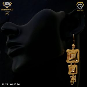 حلق ذهب عيار 21 من سليمه جولد