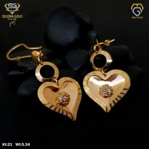 حلق ذهب عيار 21 من سليمه جولد