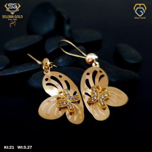 حلق ذهب عيار 21 من سليمه جولد