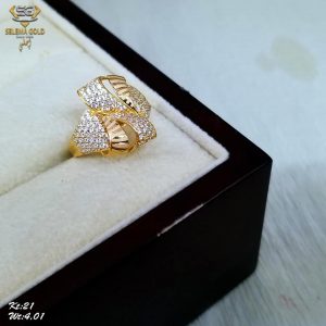 خاتم ذهب كامل عيار 21 من سليمه جولد