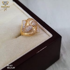 خاتم ذهب كامل عيار 21 من سليمه جولد