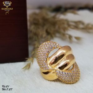 خاتم ذهب كامل عيار 21 من سليمه جولد