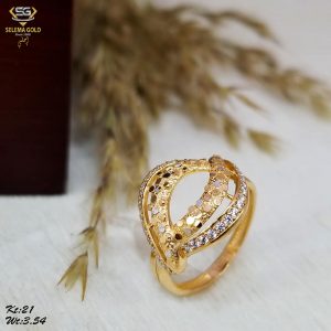 خاتم ذهب كامل عيار 21 من سليمه جولد