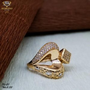 خاتم ذهب كامل عيار 21 من سليمه جولد