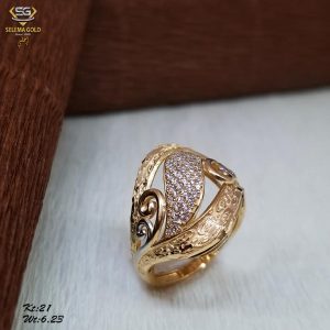 خاتم ذهب كامل عيار 21 من سليمه جولد