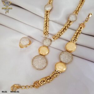 طقم ذهب كامل عيار21 من سليمه جولد - Image 1