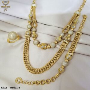طقم ذهب كامل عيار18 من سليمه جولد